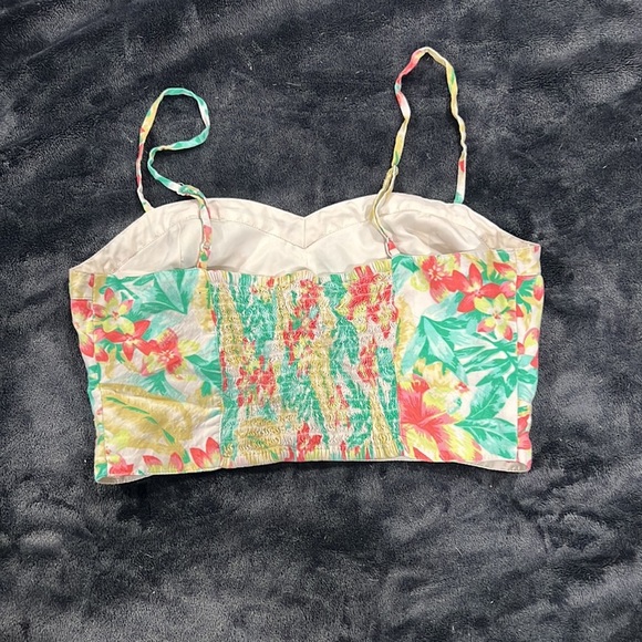 [AEO] Retro Floral Print Crop Top - Picture 2 of 2